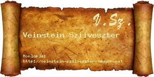 Veinstein Szilveszter névjegykártya